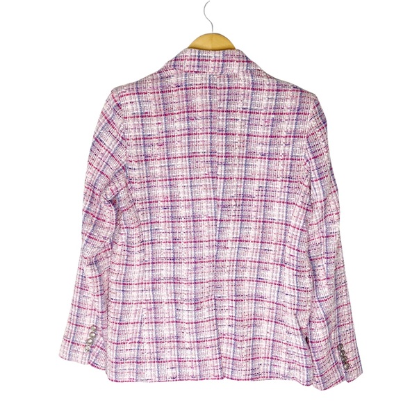 NWT Generation Love Alexa Tweed Blazer in Multi Pink Size M - Picture 4 of 5